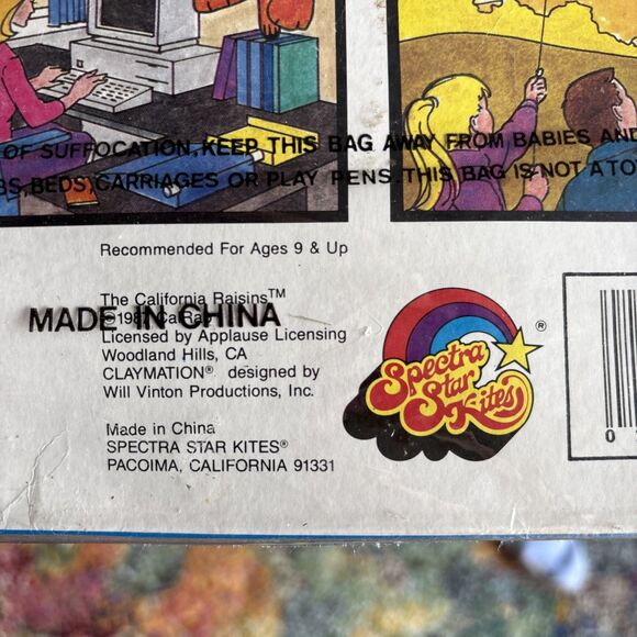VTG New 1980s The California Raisins Windsicals Windsock Spectra Star Kites - Picture 3 of 4